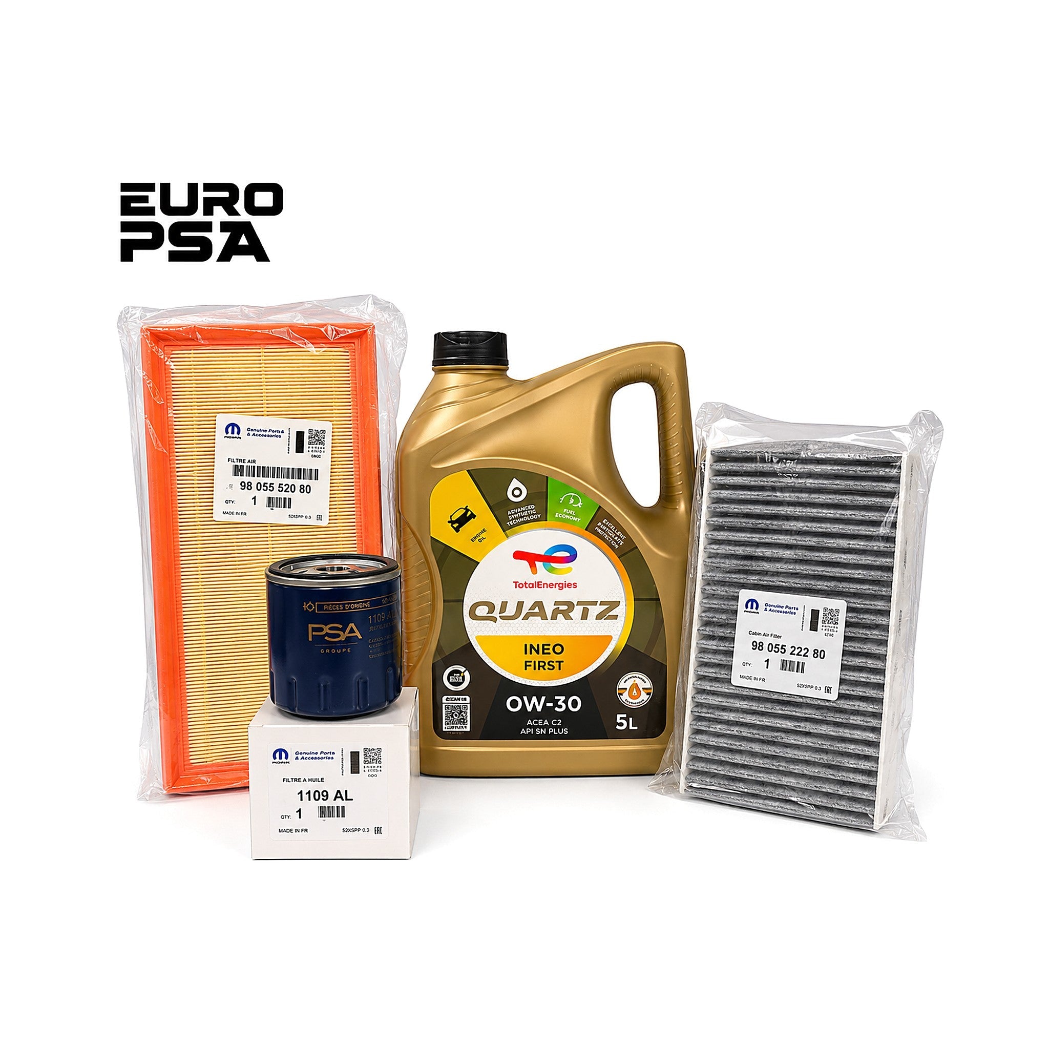 Kit Filtros Y Aceite Originales Citroen C3 C4 Cactus 1.2 Vti