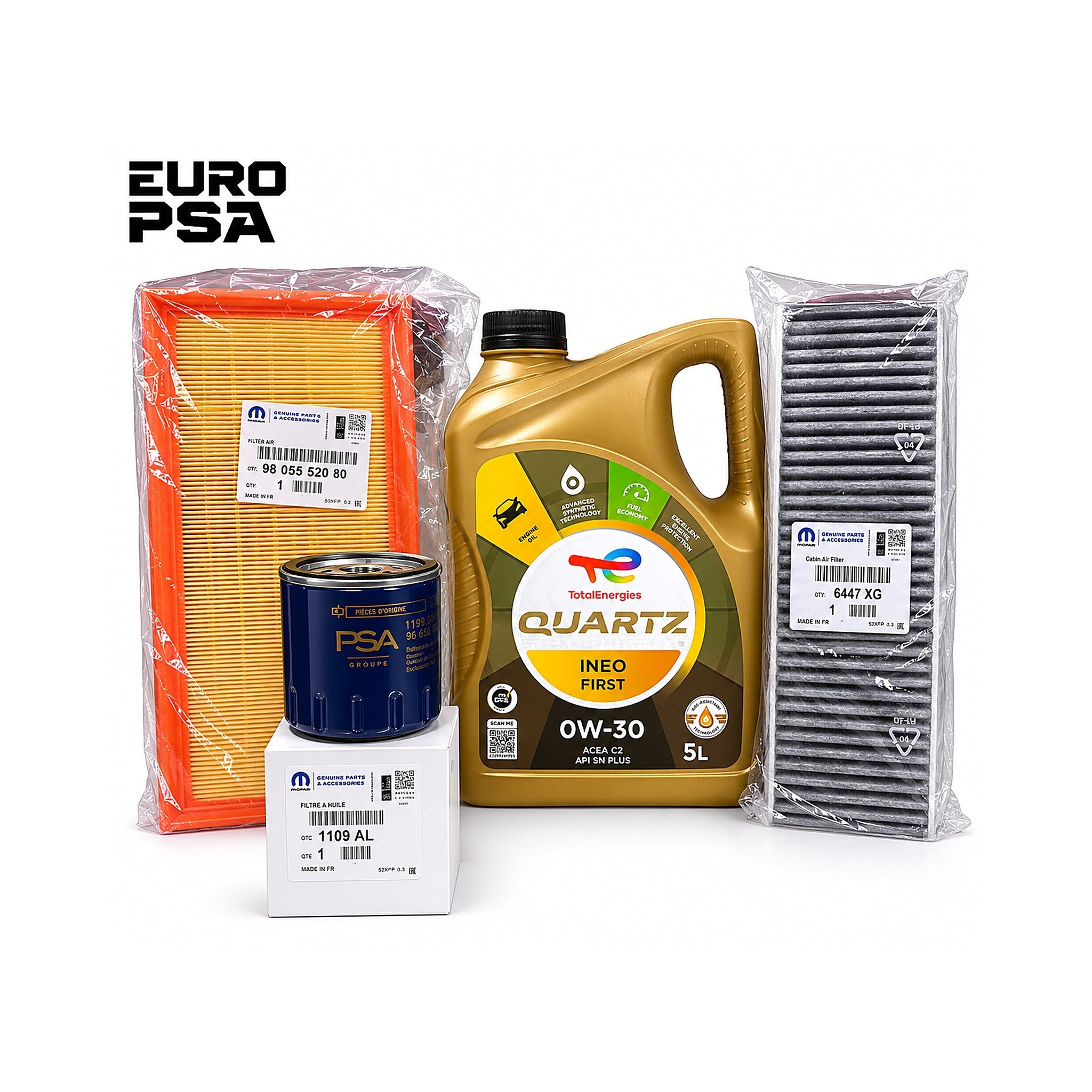 Kit Filtros Y Aceite Originales Peugeot 208 1.2 Vti 2021-up