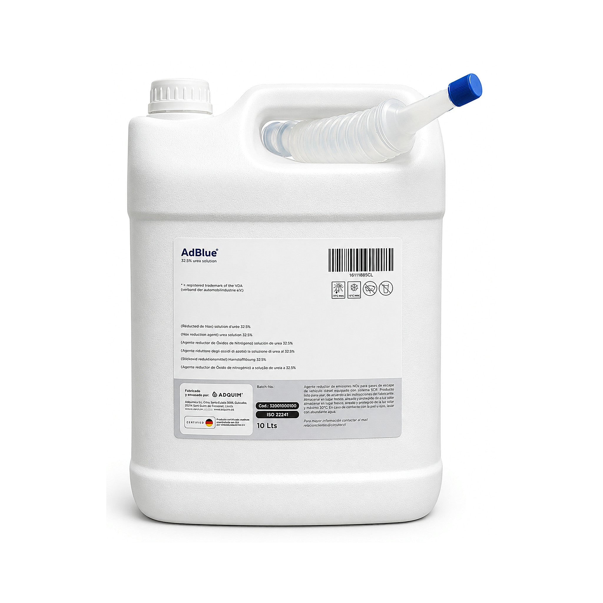 Adblue aditivo 10 lts Adquim ORIGINAL