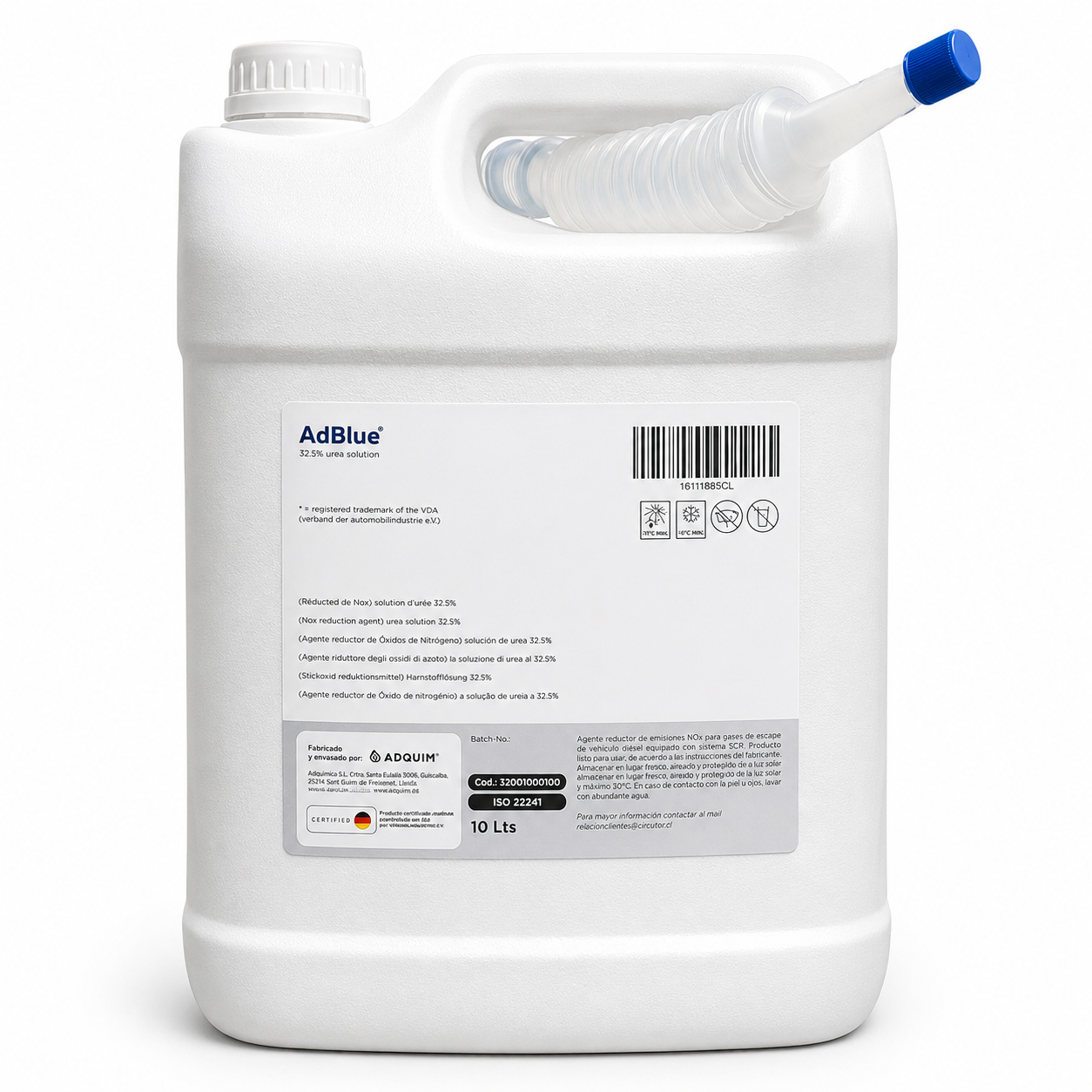 Adblue aditivo 10 lts Adquim ORIGINAL