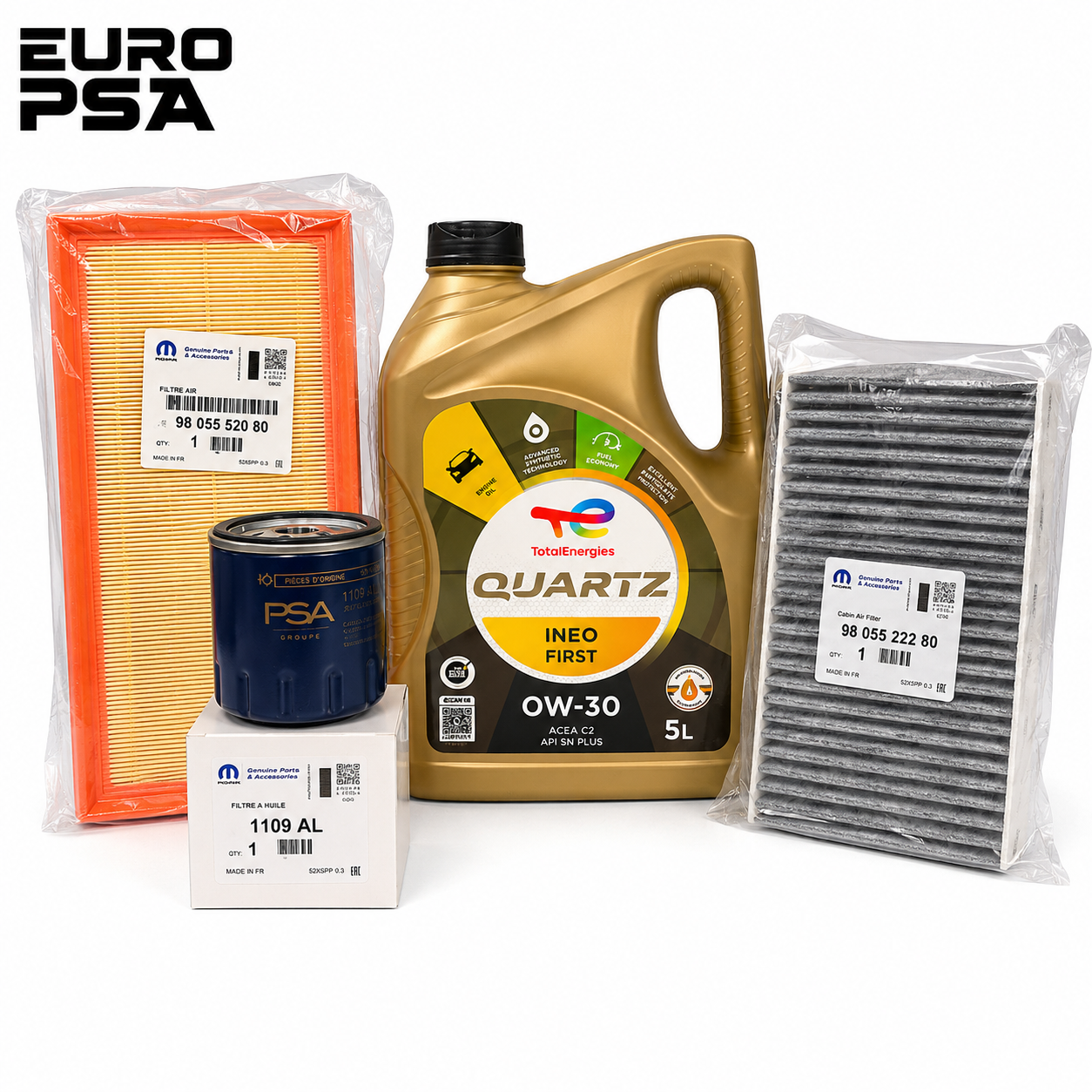 Kit Filtros Y Aceite Originales Citroen C3 C4 Cactus 1.2 Vti
