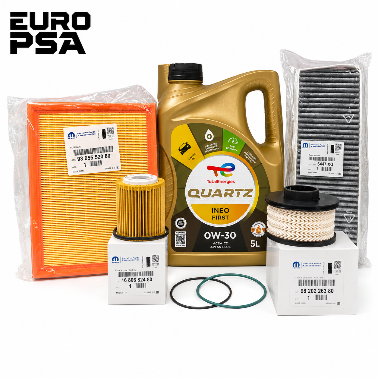 Kit Filtros Y Aceite Original Peugeot 208 2008 C4 C3/ C3 Aircross 1.5 Bluehdi
